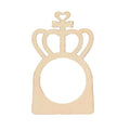 Wooden crown-shaped frame cutout for crafts and decorations
