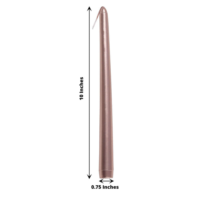 Rose gold crochet hook, 10 inches long and 0.75 inches wide.