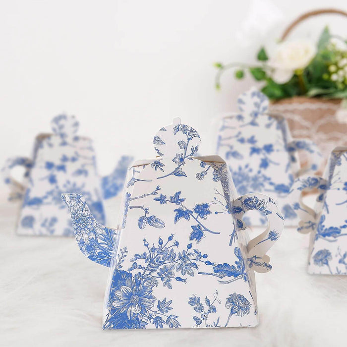 Floral-patterned teapot in a studio-style isolation shot