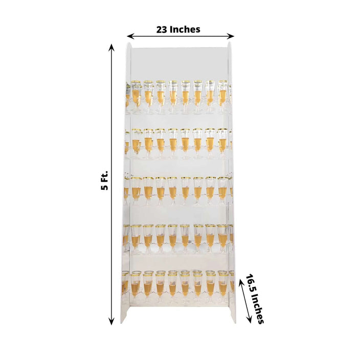 5-ft tall display shelf with 23-inch width and 16.5-inch depth for showcasing products