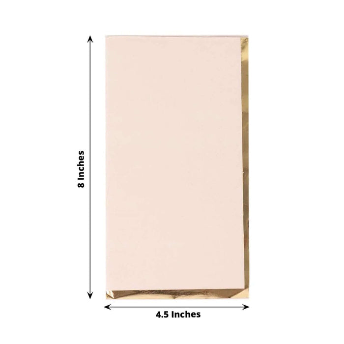 Gold-foil edged blank notepad, 8x4.5 inches, perfect for notes and stationery.