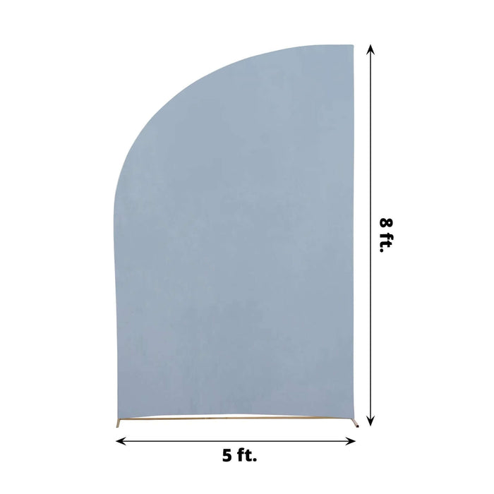 Blue backdrop panel, 5 ft. wide by 8 ft. tall, ideal for photography.