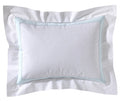 Aqua-Trim Hemstitched Boudoir Pillow Cover — embroidered textile and product presentation