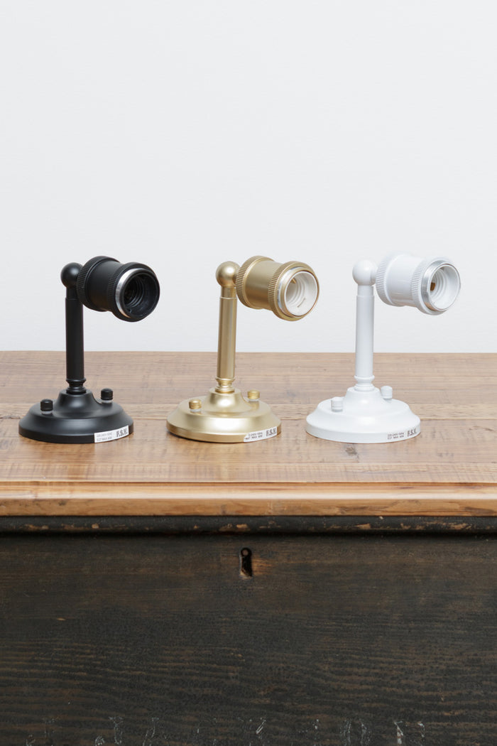 Short adjustable steel wall sconces E27 three finishes