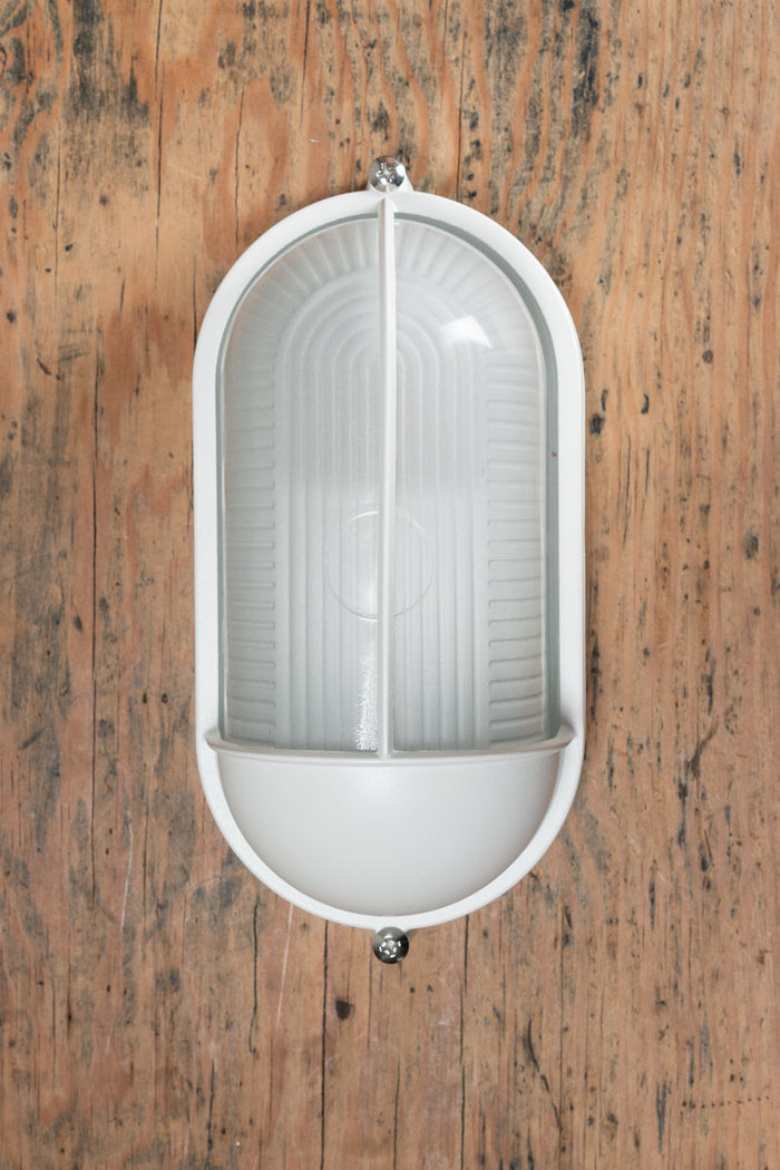 Arlie Oval Caged Eylid Bunker Lights in white