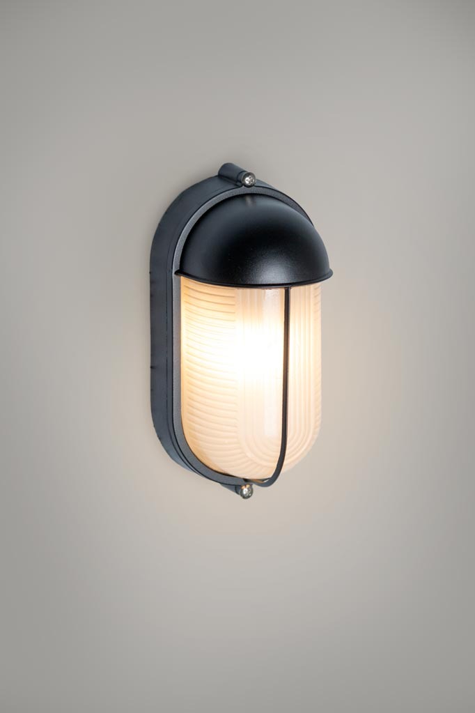 Arlie Oval Caged Eylid Bunker Light in black