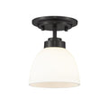 Ashton Matte Black 1 Light Flushmount - Flushmounts