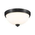 Ashton Matte Black 2 Light Flushmount - Flushmounts