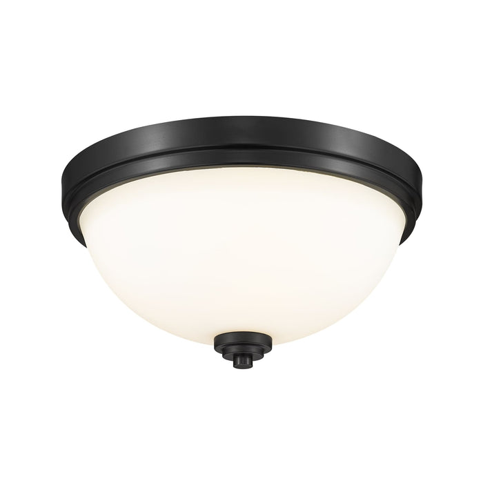 Ashton Matte Black 2 Light Flushmount - Flushmounts
