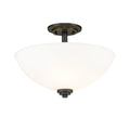 Ashton Matte Black 3 Light Semi-Flushmount - Semi-Flushmounts