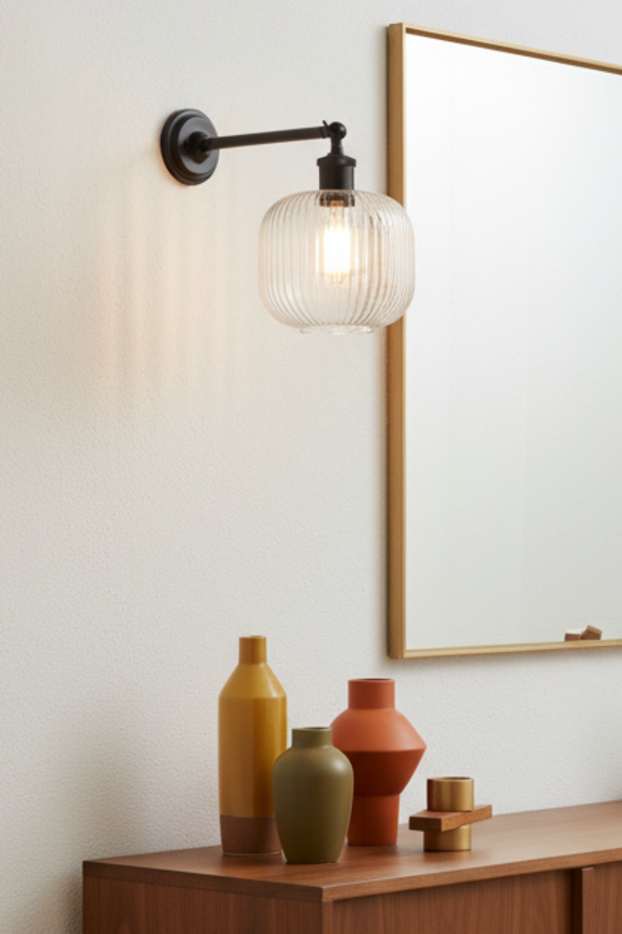 lamp near mirror