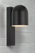 Black touch wall light with swival shade.
