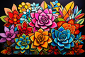 Beautiful Vibrant Succulents Paint by Numbers Kit