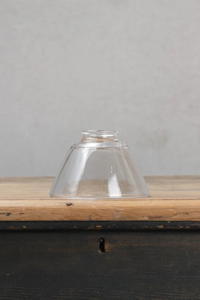 Clear robust handmade glass shade