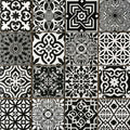 Black/White Patchwork Square
