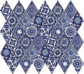 Blue Patchwork Diamond
