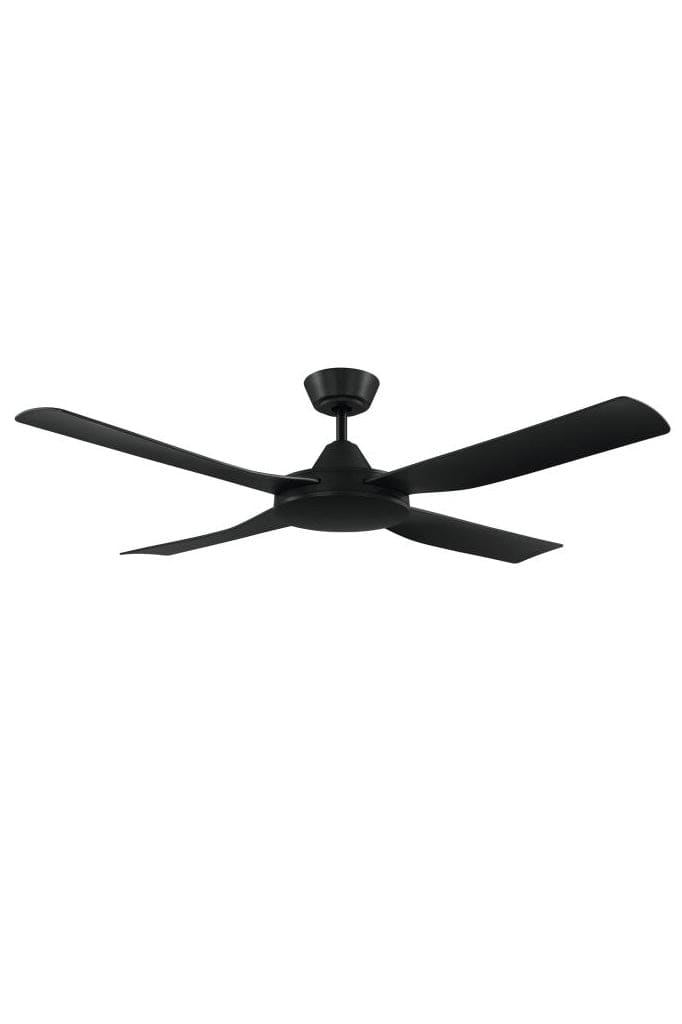 Black fan with 4 blades and no lights