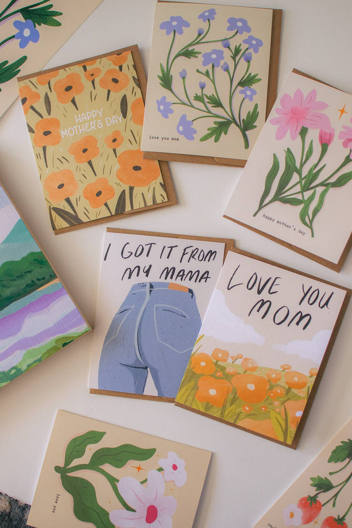 Brush & Bird Paper Co. - Funny Mom Jeans Mother’s Day Card | “I Got It From My Mama”
