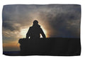 Bucking Hay at Sunrise Kitchen Towel