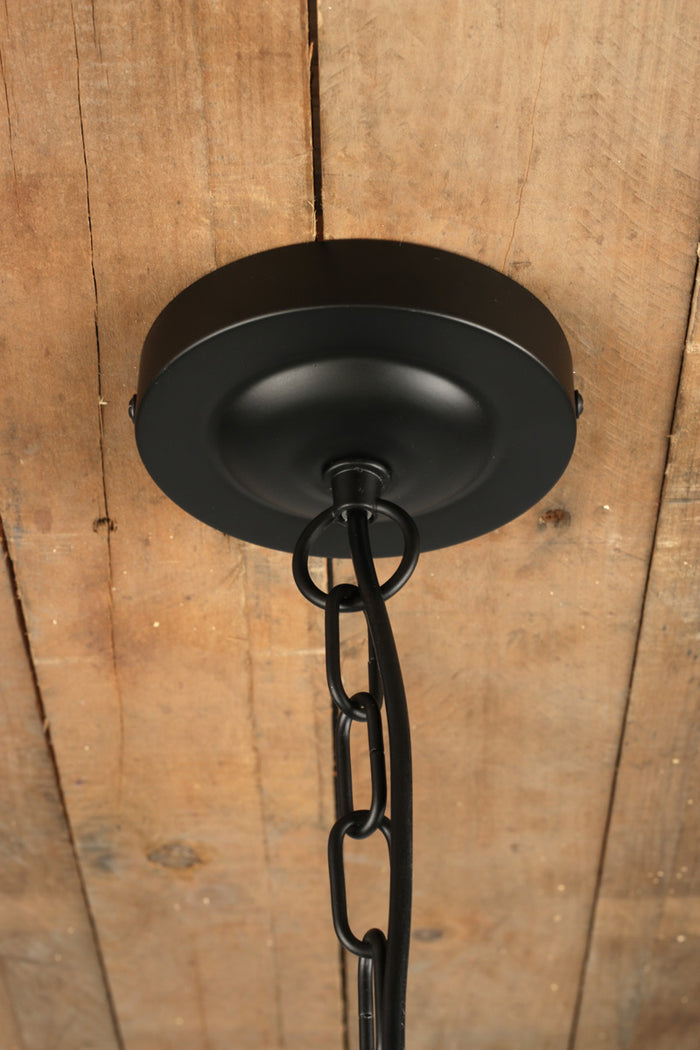 black ceiling rose