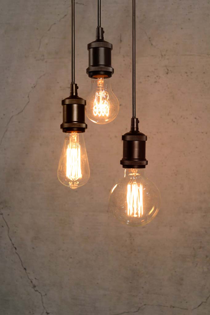 Ceiling Pendant Multi Drop 3 in black