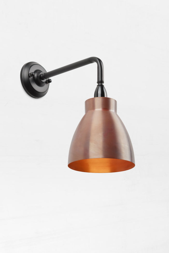 Cellar Exterior 90⁰  Wall Light with copper shade