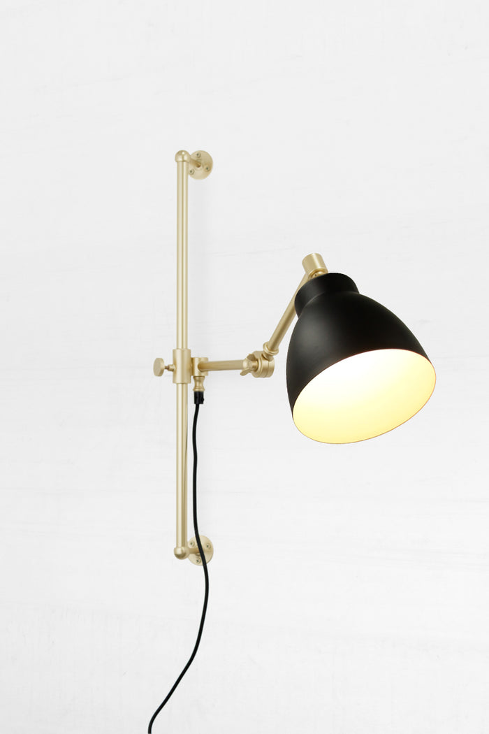 Swing Gold/Brass Arm with Wall Plug