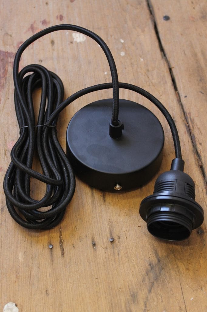 Black pendant cord