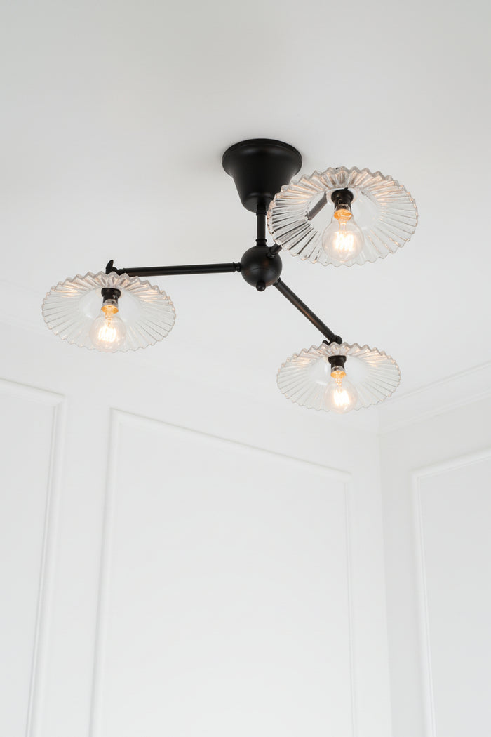 Charmont Glass Chandelier in black frame