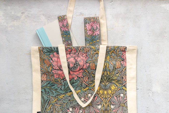 Chronicle Books - Paperblanks Morris Pink Honeysuckle Canvas Bag
