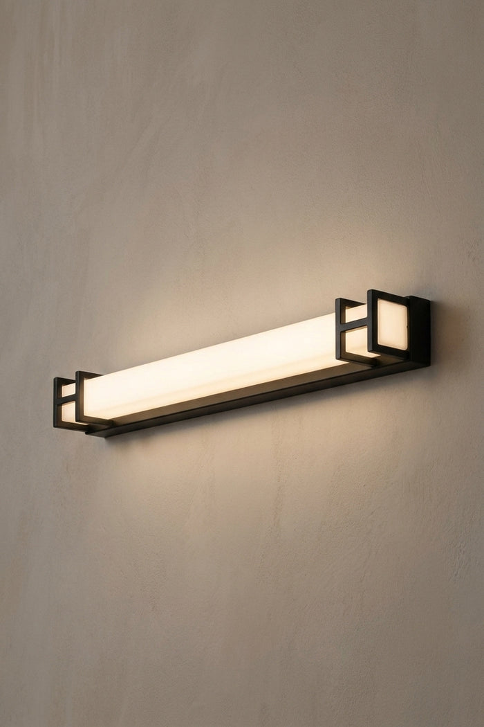 Medium Black vanity light