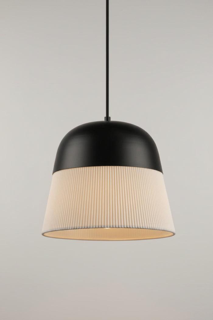 Colombes Pleat Penant on black cord