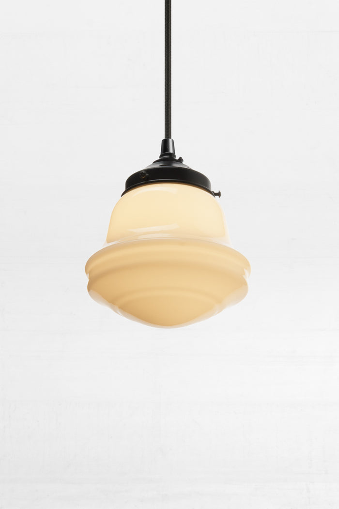 Colton Schoolhouse Pendant Light with black cord