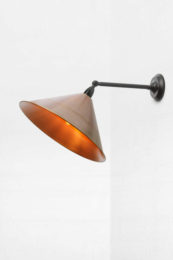 Straight Adjustable Arm - Long / Bright Solid Copper