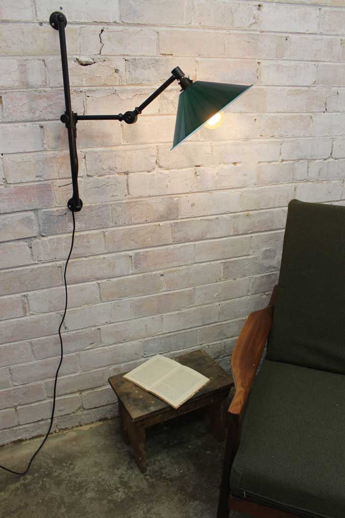 Cone-Swing-Arm-Wall-Light-Enamel-Shade