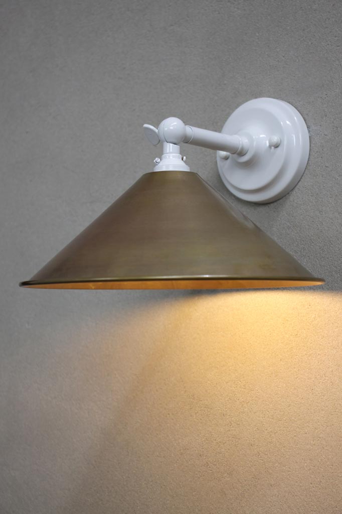 White Adjustable / Aged Solid Brass