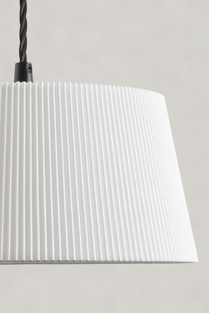 Large Crosby Pleated Pendant Light with twisted cord
