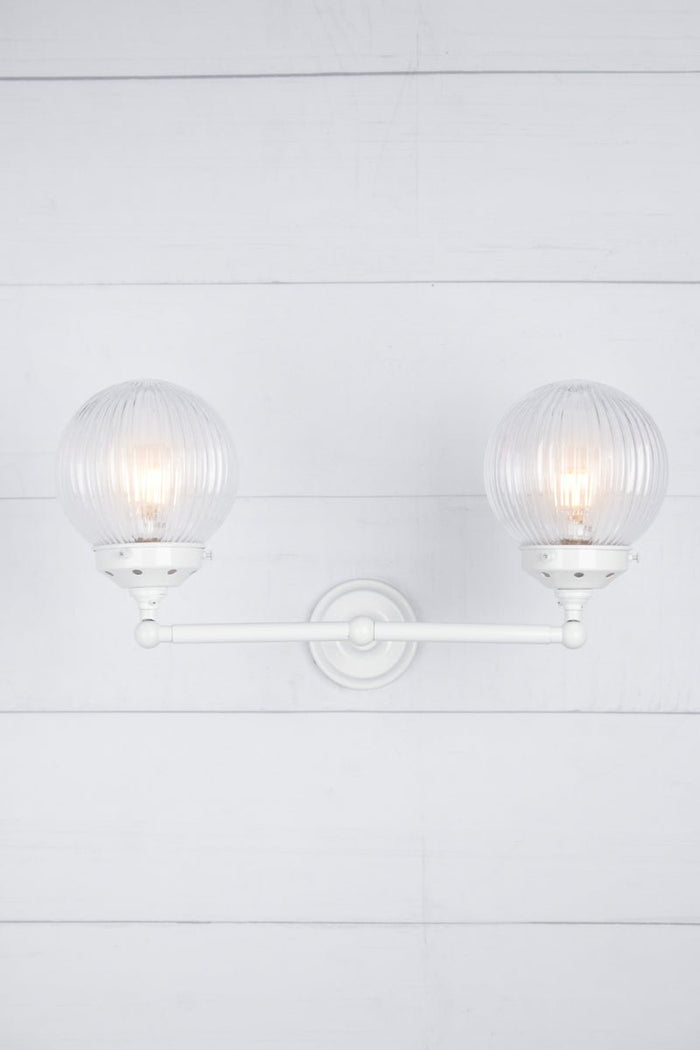 White (Adjustable Steel) / Clear