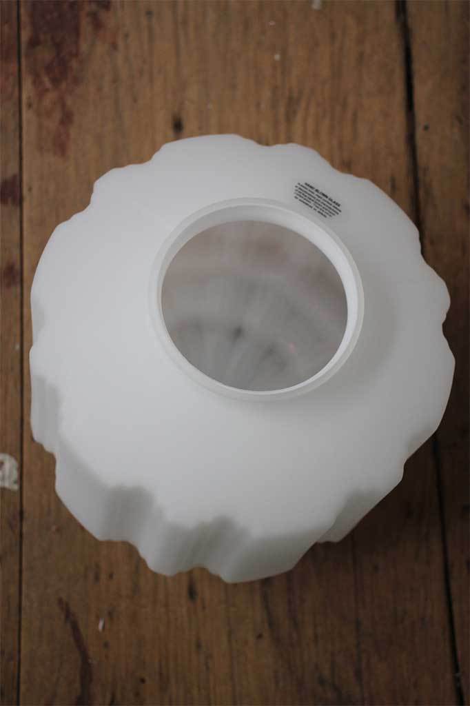 opal hand blown glass shade