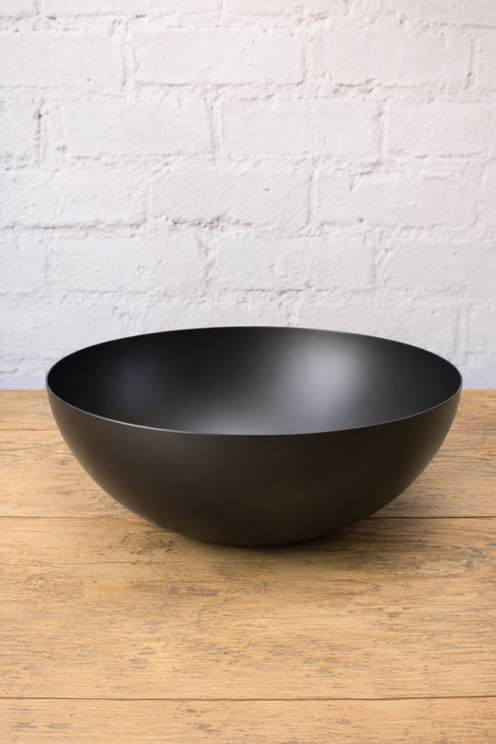 Black Metal Dome shade in a medium size.