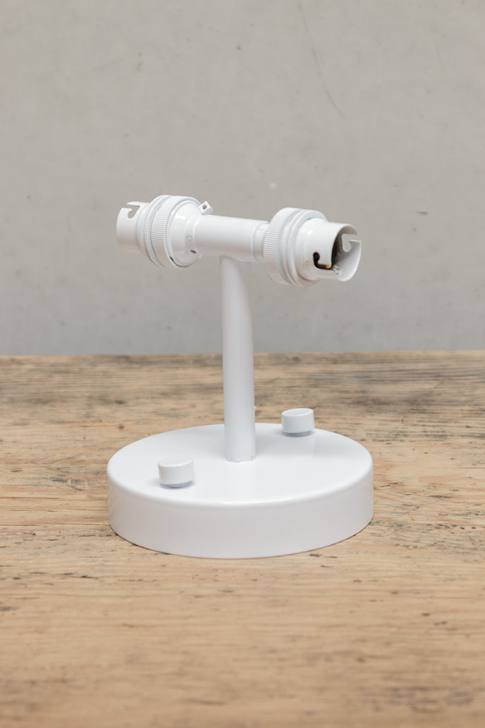 White Double Wall Sconce Light.