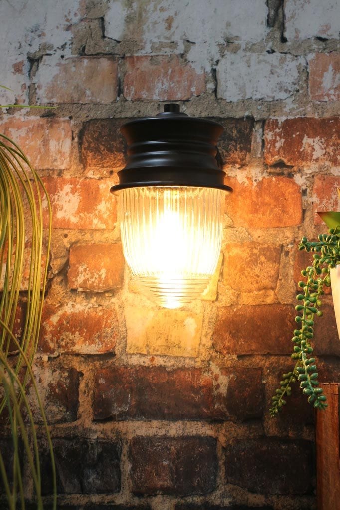 Outdoor wall light for front door backyard lighting brick Melbourne home