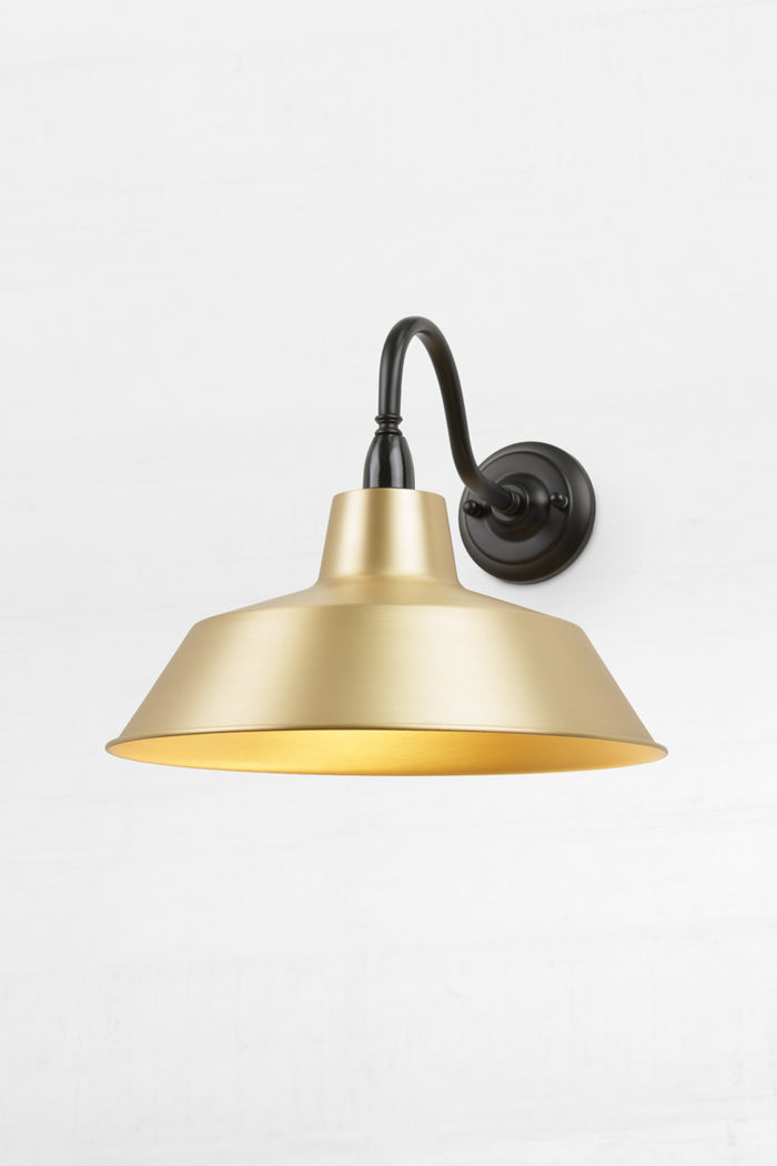 Gooseneck Arm / Bright Solid Brass