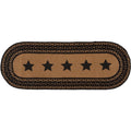 Farmhouse Jute Runner Stencil Stars 13x36