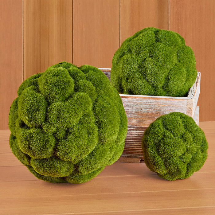 Faux Moss Orbs