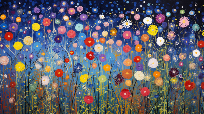 Field Of Fun Wildflowers  Paint by Numbers Kit