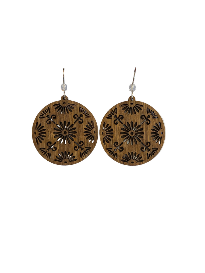 Filgree with Crystal Accent Earrings