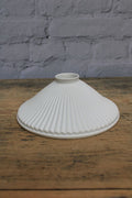 Front view of pleated ceramic shade.