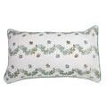 Forget Me Not Block-Printed Cotton Lumbar Pillow Cover by Sweetgrass Home — 12″ × 20″
