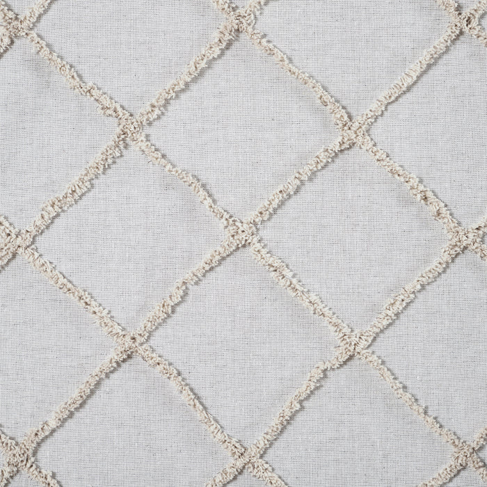 Frayed Lattice Oatmeal Valance 16x60
